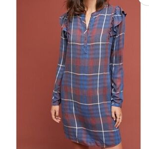 Cloth & Stone Anthropologie Plaid Tunic Dress Large